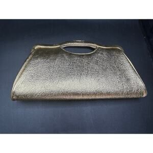 Vintage 1960's Glam Gold Metallic Clutch Handbag/Purse